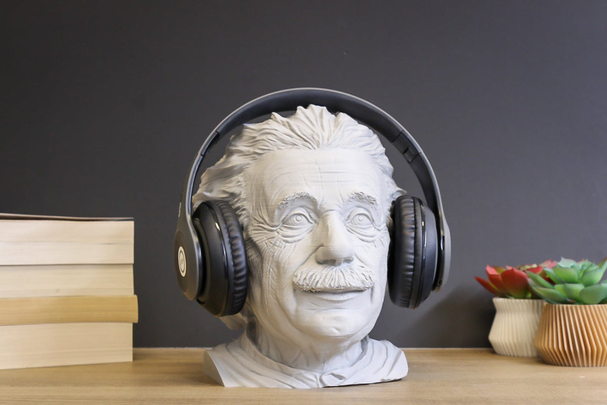 Albert Einstein Headphone Stand: Organize Your Headphones with Genius Style