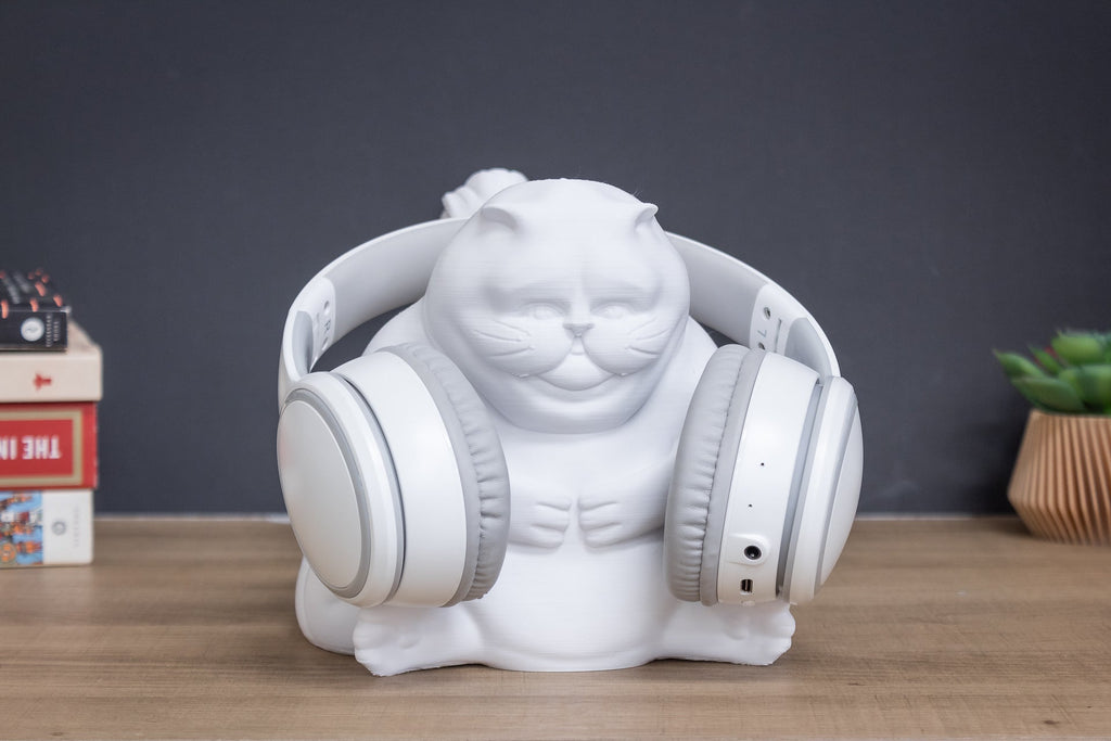Buddha Cat Headphone Stand - Angled.io