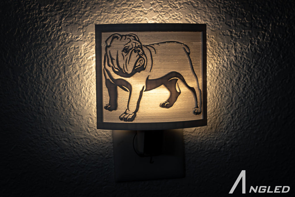 Bulldog 3-D printed Nightlight l Plug in Nightlight - Angled.io