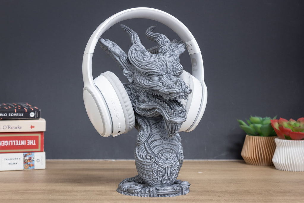 Decorative Dragon Headphone Stand - Angled.io