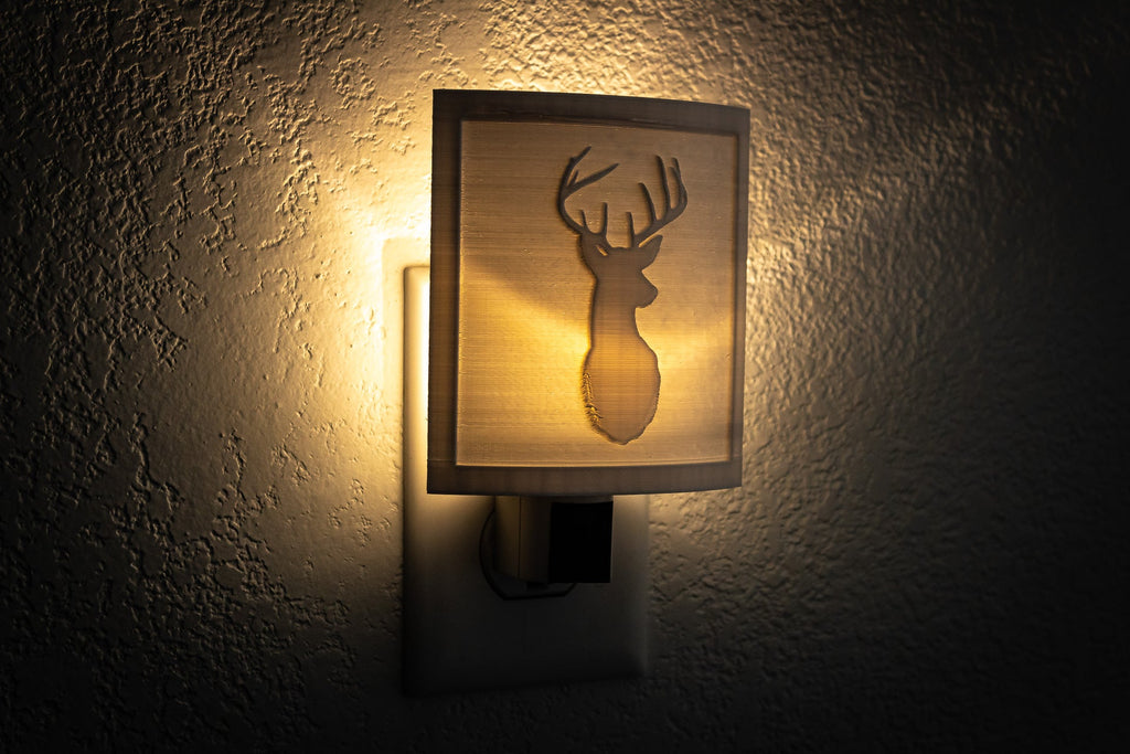 Deer Head 3-D printed Nightlight l Plug in Nightlight - Angled.io