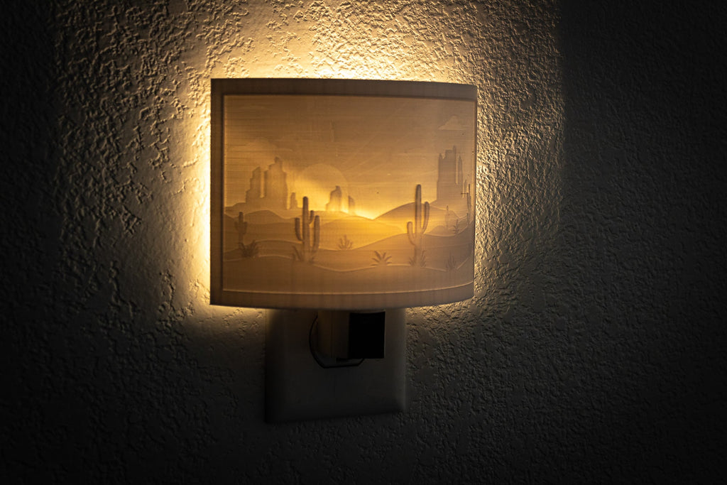 Desert Scenic 3-D printed Nightlight l Plug in Nightlight - Angled.io