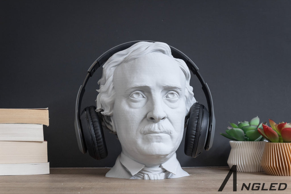 Edgar Allan Poe Headphone Stand - Angled.io