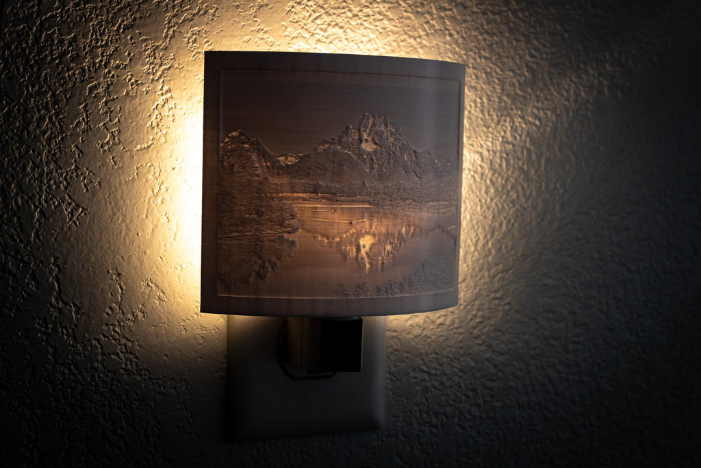 Grand Teton Scenic 3-D printed Nightlight l Plug in Nightlight - Angled.io