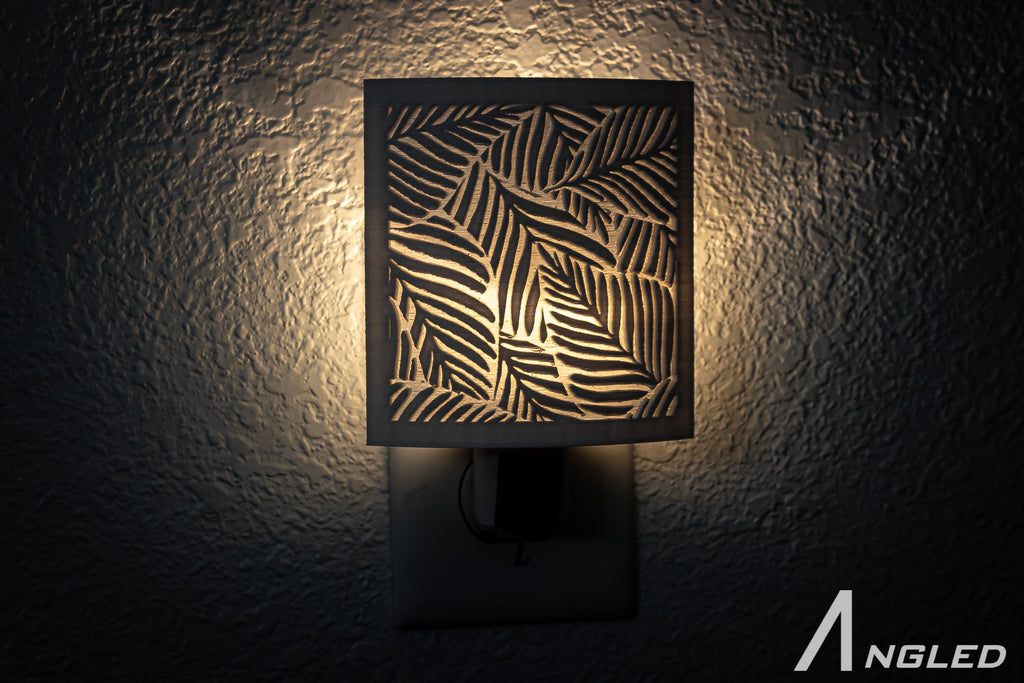 Leaf Pattern 3-D printed Nightlight l Plug in Nightlight - Angled.io