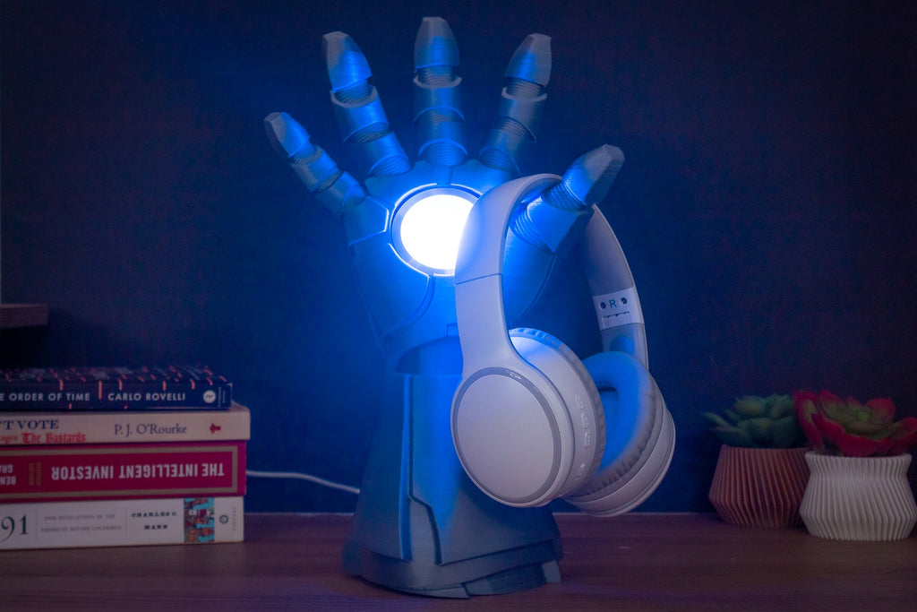 RGB Robot Hand Headphone Stand - Angled.io