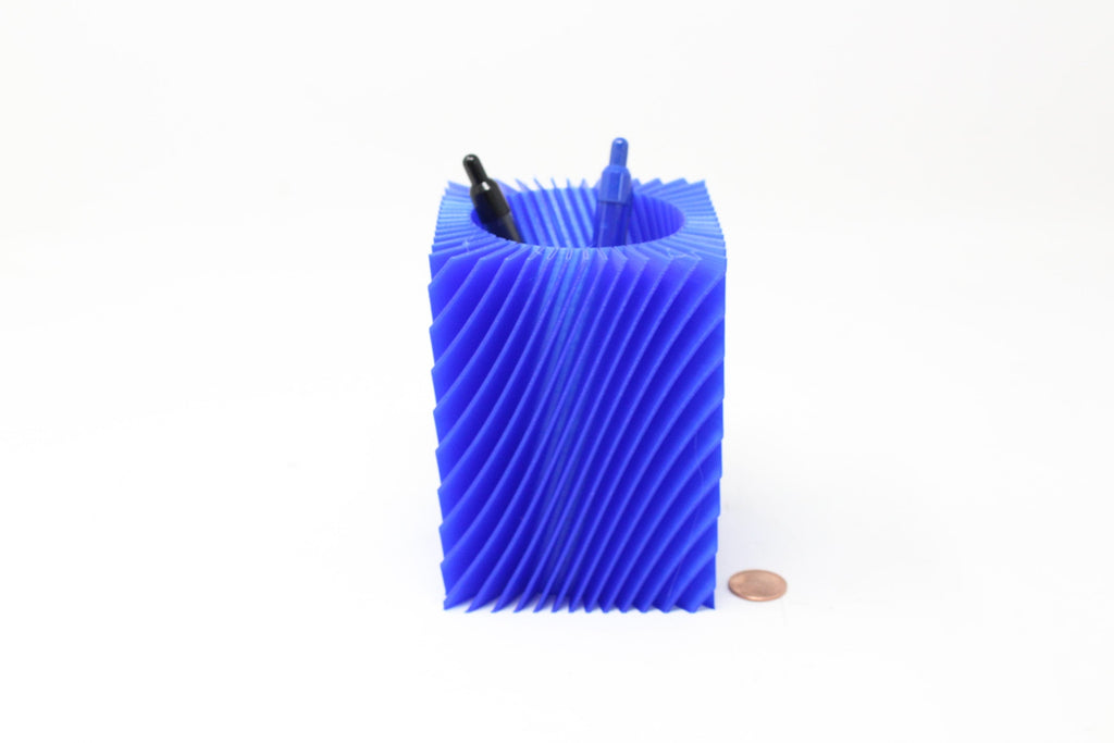 Spiral Finned Pencil Cup - Angled.io