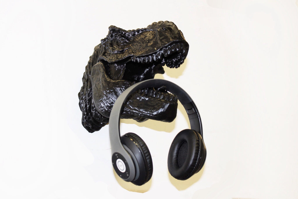 T-Rex Dinosaur Headphone Holder - Angled.io