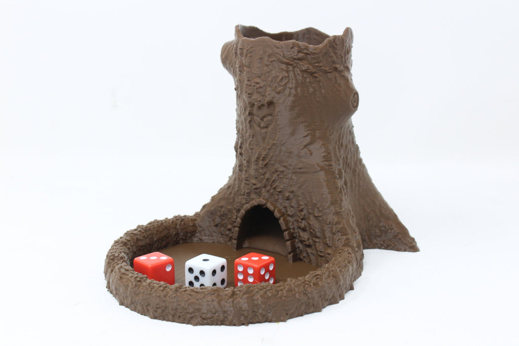 Tree Trunk Dice Tower | D&D Accessory - Angled.io