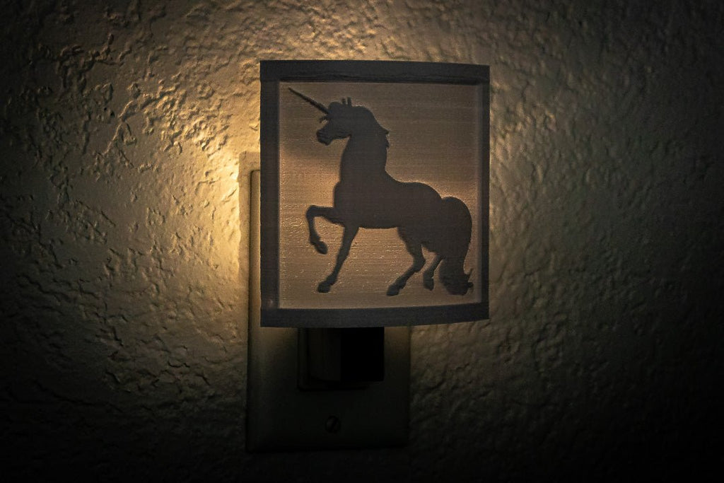 Unicorn 3-D printed Nightlight l Plug in Nightlight - Angled.io