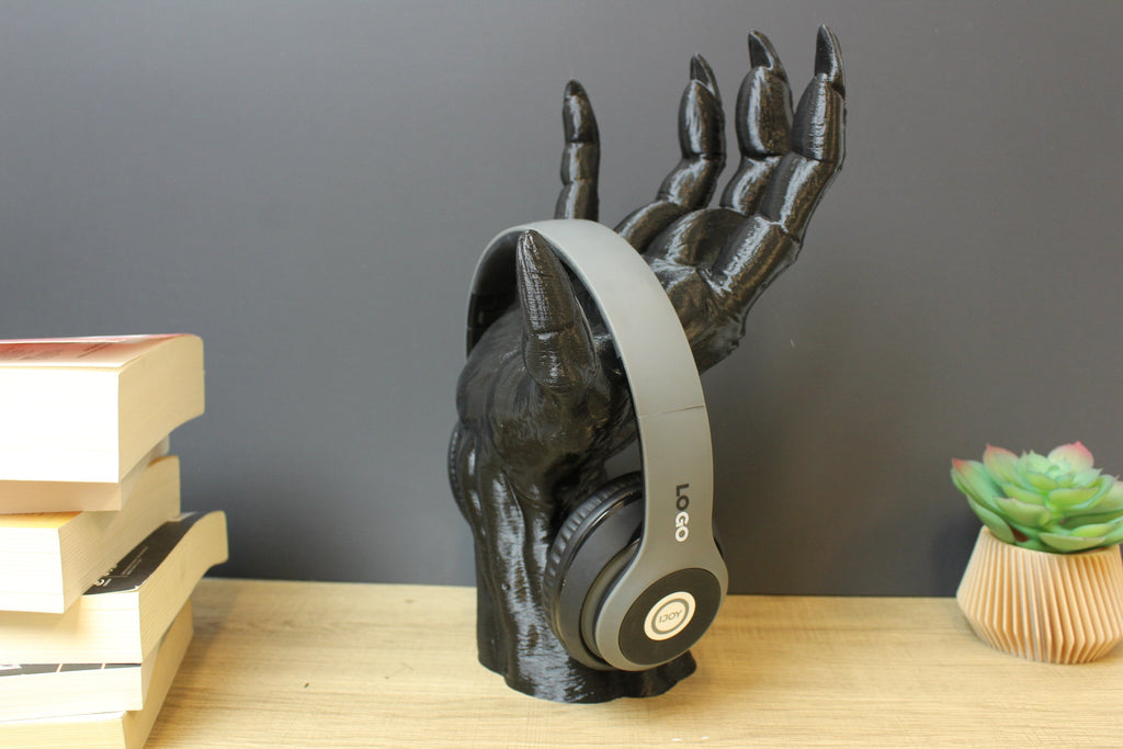 Werewolf Hand Headphone Stand - Angled.io