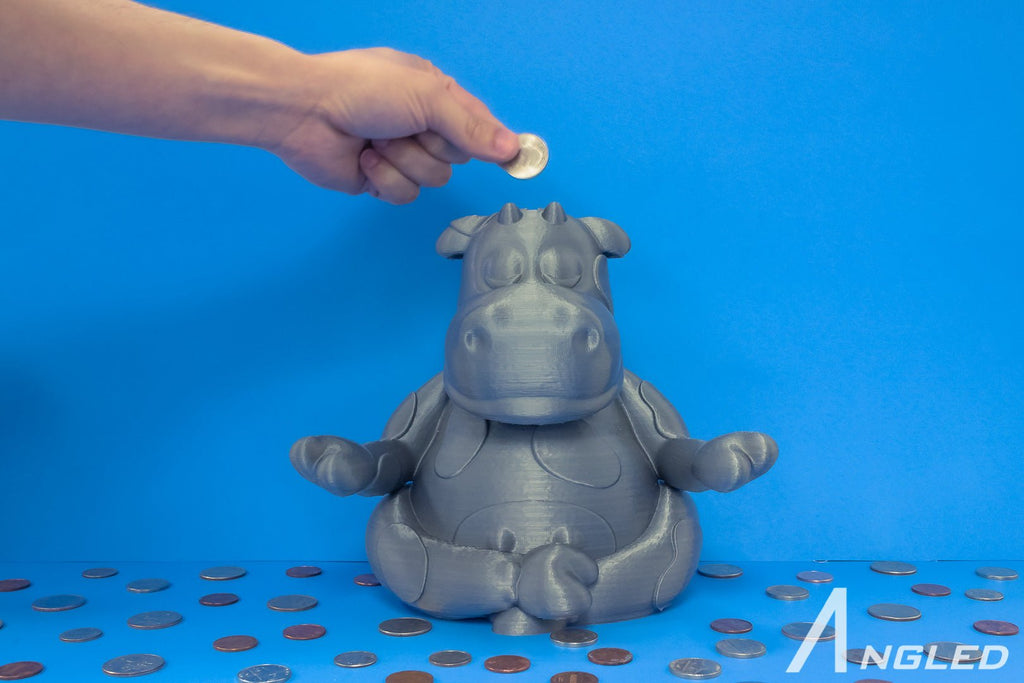 Yoga Cow Piggy Bank || Kids Room Decor || Gift for Kids - Angled.io
